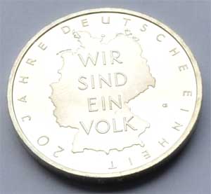 Deutschland 10 Euro Silber 20 Jahre Deutsche Einheit 2010 Gedenkmuenze