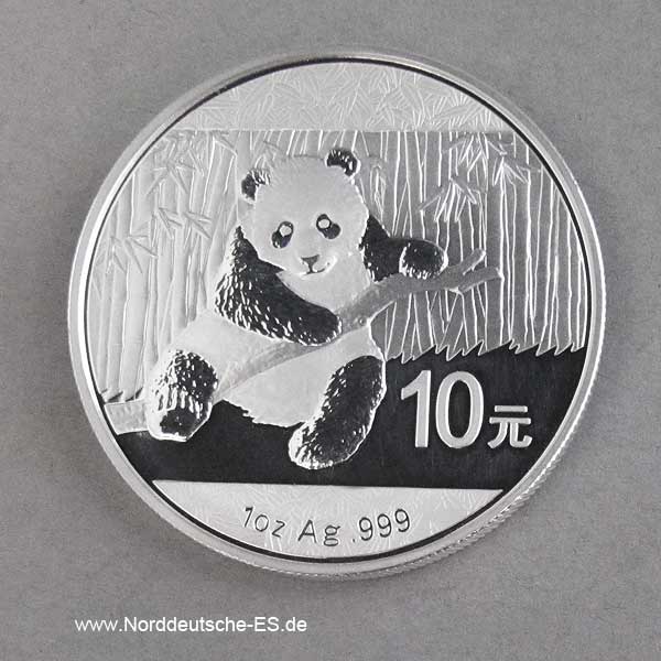 China Panda 1 oz Silber 2014 Feinsilber 999