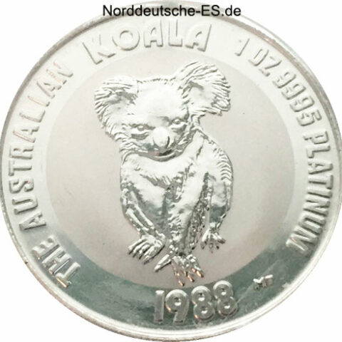 Australien Koala 1_4oz Platinmuenze