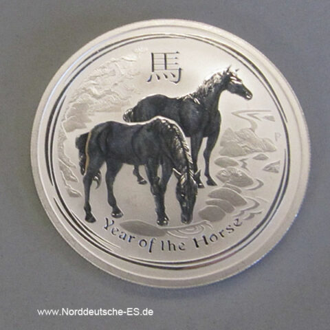 Australien Year of the Horse 2 oz 2014 Silbermünze