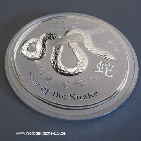 Australien Year of the Snake 2oz Feinsilber 999 Lunar II 2013