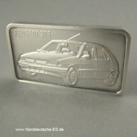 Silberbarren 1 oz Feinsilber 999 Peugeot Heraeus differenzbesteuert