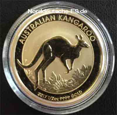 Australien Kangaroo Nugget 1_2 oz Feingold 9999