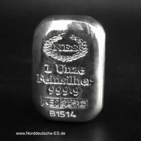 Silberbarren 1 oz 9999 Norddeutsche ES