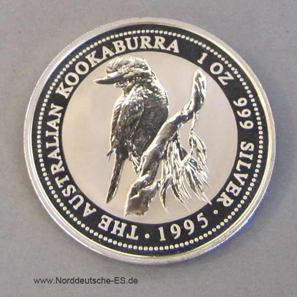 Australien 1 oz Silber Kookaburra 1995