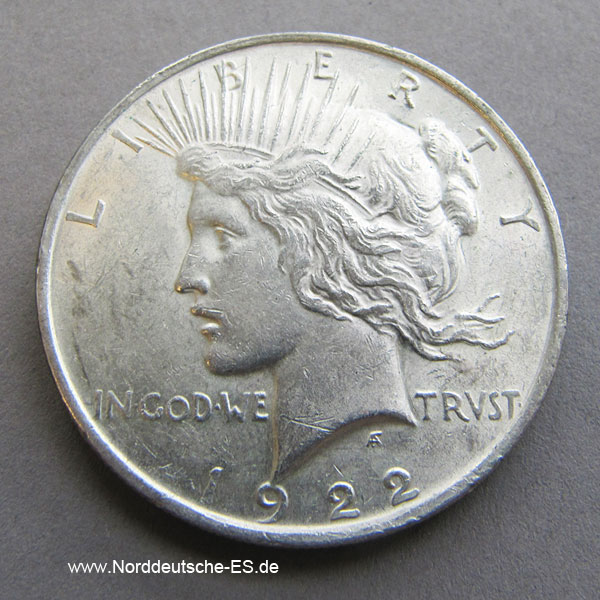 USA Peace Dollar Silbermünze 1921-1928 One Dollar 1934-1935
