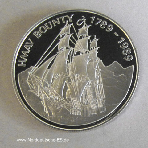 Pitcairn Islands 1 Dollar 1989 Silber Bounty