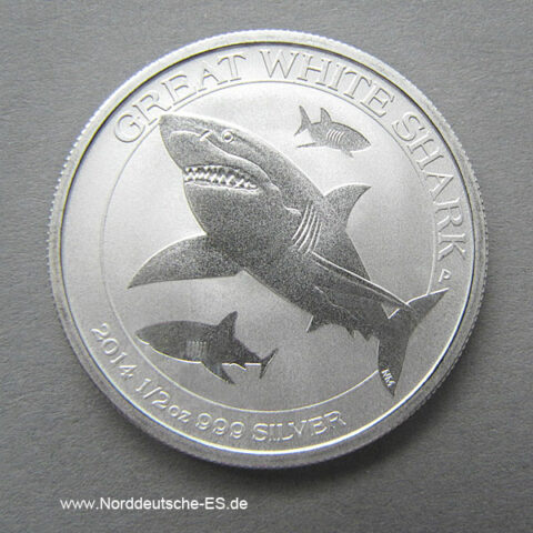 Australien 1_2 oz Silber Great White Shark 2014