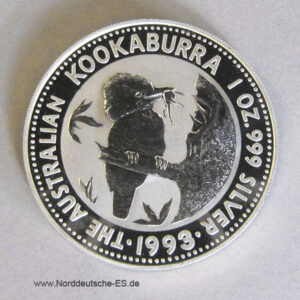 Australien Kookaburra 1 oz Silbermünze 1993