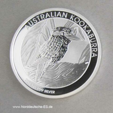 Australien Kookaburra 1 oz Feinsilber 2014