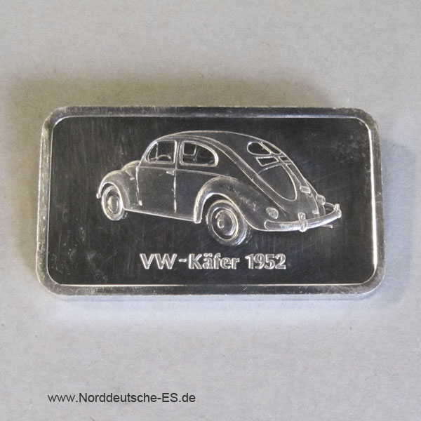 Silberbarren Degussa 1 oz Motivbarren VW-Käfer 1952