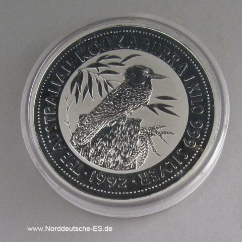 Australien 1 Kilo Feinsilber Kookaburra 1992