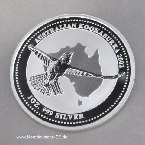 Australien 1 oz Silber Kookaburra 2002