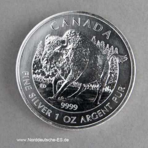 Kanada 1 oz Silber 2013 Bison 5 Dollar