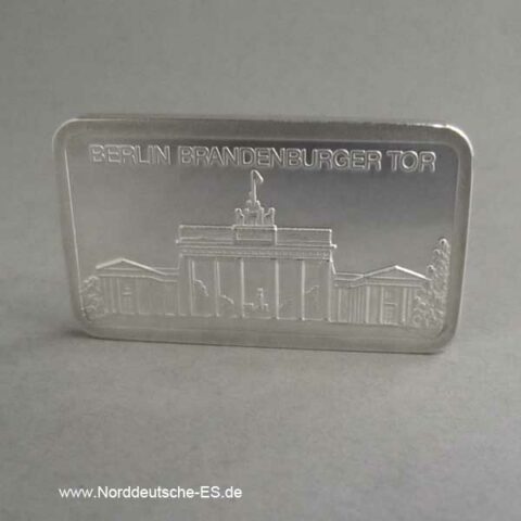 Silberbarren 1 oz Berlin Brandenburger Tor 999 Feinsilber