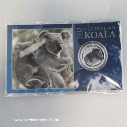 Silbermünze 1_10 oz Koala 2012