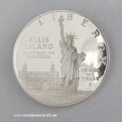 1 Dollar Ellis Island 1986 Freiheitsstatue