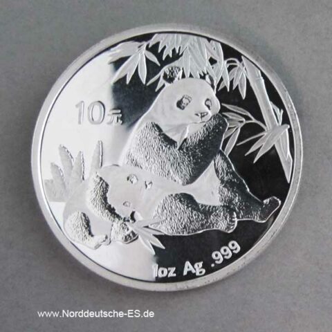 China Panda 1 oz Silber 2007