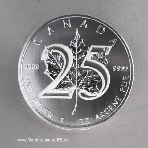 1 oz Maple Leaf Jubiläum 25 Jahre