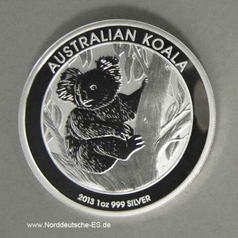 Australien 1 oz Koala Silbermünze 2013