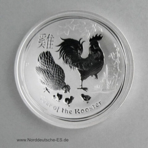 Australien Year of the Rooster 1 oz Feinsilber Hahn 2017