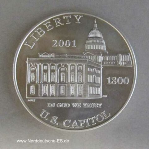 USA 1 Dollar Silbermünze US Capitol 2001