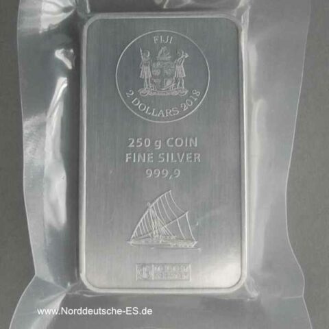 Silberbarren 250g Fiji Münzbarren 2 Dollars Argor Heraeus