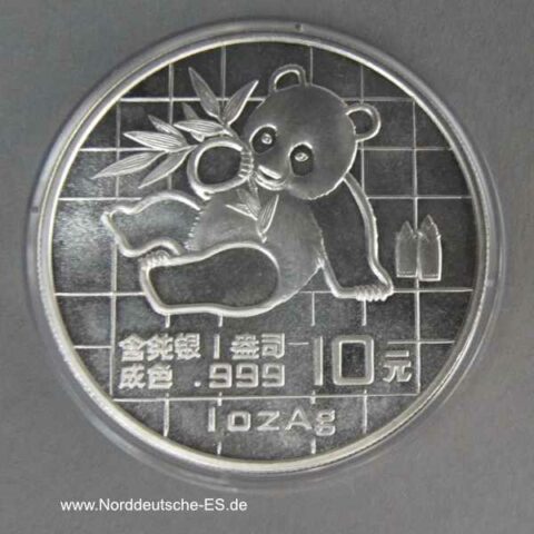 China Panda 1 oz Silber 1989