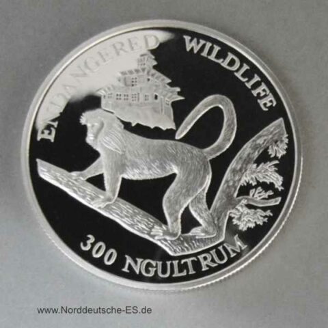 Bhutan 300 Ngultrum Affe 1992