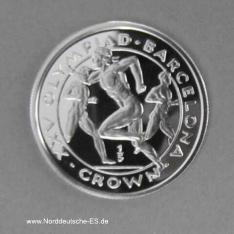 Gibraltar 1 Crown Platin Olympia Barcelona Läufer 1991