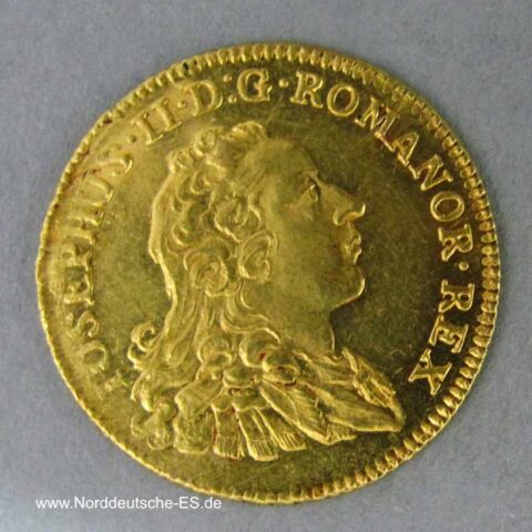 2 Dukaten 1764 Frankfurt Stadt Goldmünze Krönung Josef II Altdeutschland