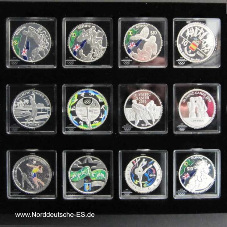Konvolut Silber Gedenkmünzen Olympische Spiele 2016 Rio 12 Silbermünzen DOSB