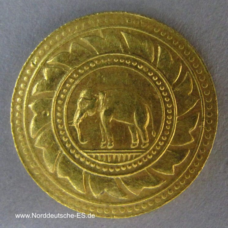 Thailand Goldmünze 8 Baht Thai Tot Rama V 1894