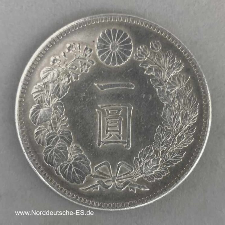 Japan 1 Yen Silber Meiji 1894 Drache