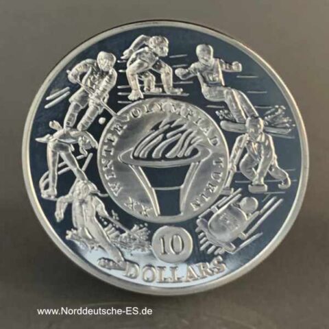 Sierra Leone Afrika 10 Dollars Silbermünze Olympische Winterspiele 2006