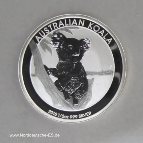 Australien 1/2 oz Koala 50 Cents Silbermünze 2015