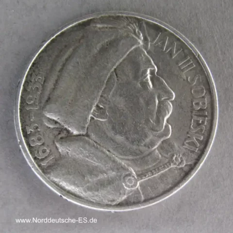 Polen 10 Zloty Silber 1933 Johann III Sobieski - 250. Jahrestag - Schlacht um Wien