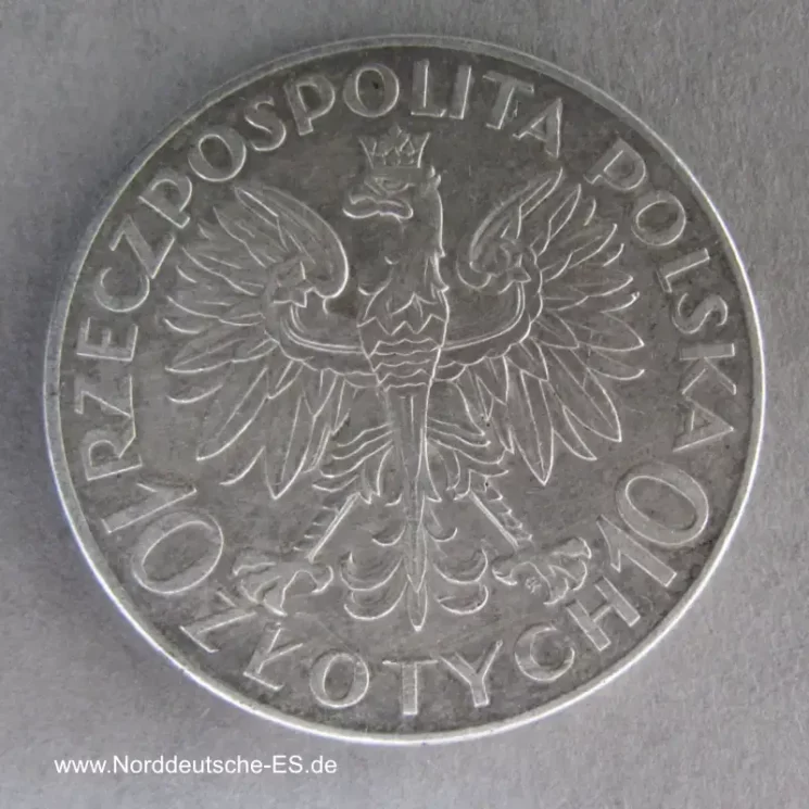 Polen 10 Zloty Silber 1933 Johann III Sobieski - 250. Jahrestag - Schlacht um Wien