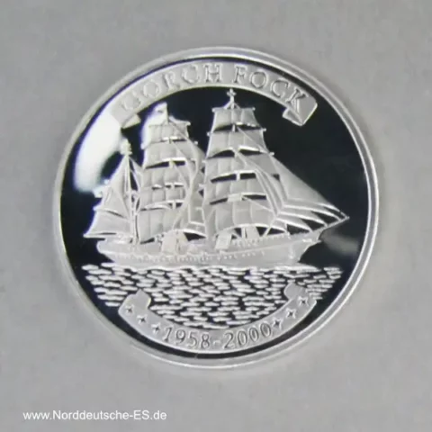 Togo 500 Francs Silber Segelschiff Gorch Fock 2000