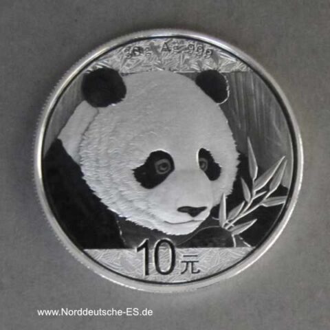 China Panda 10 Yuan 30g Silber 1986