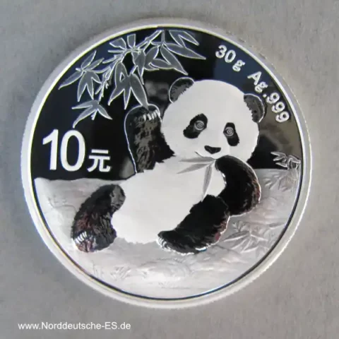 China Panda 10 Yuan 30g Silber 2020