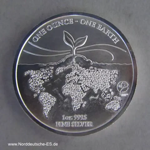 Fidschi 1 oz Silbermünze 1 Dollar One Ounce One Earth 2022