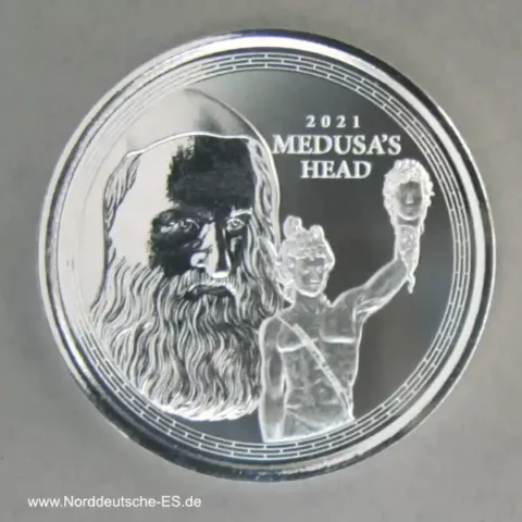 Gibraltar 1 oz Silber Medusas Head 1 Pound 2021