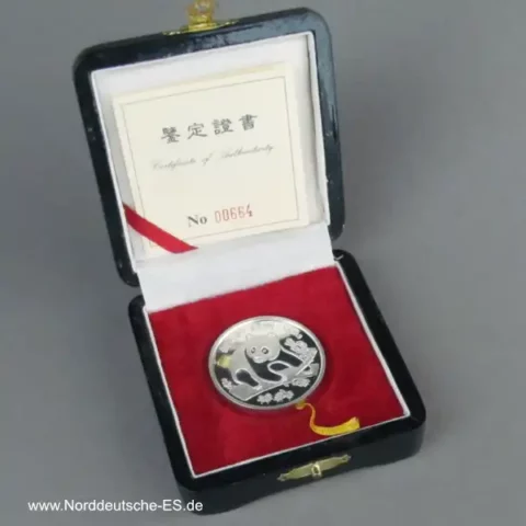 China Panda 1 oz Silber Coin Show Munich 1994 Polierte Platte