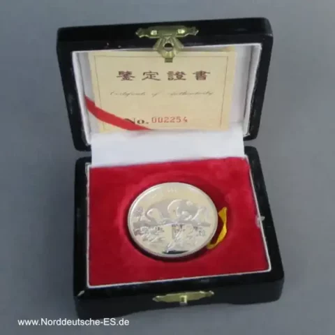 China Panda 1 oz Silber Coin Show Munich 1995 Polierte Platte