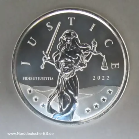 Gibraltar 1 oz Silber Lady Justice 1 Pound 2022