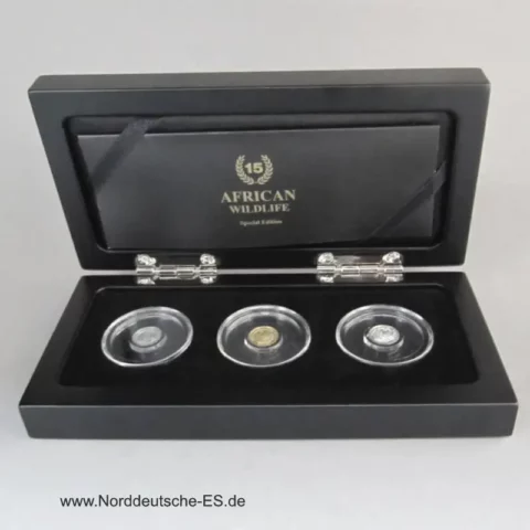 Somalia African Wildlife Special Edition 2018 Gold Silber Platin Coin Set