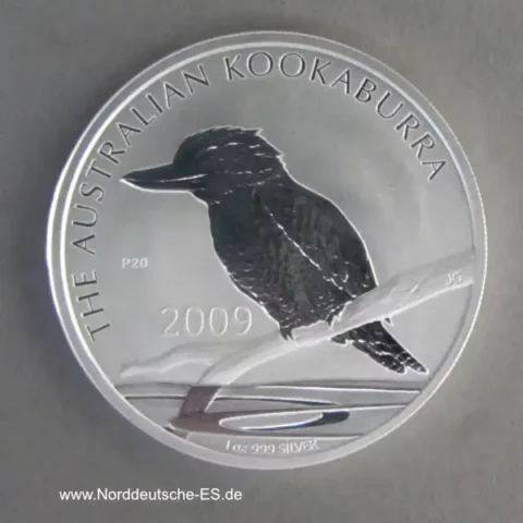 Australien 1 oz Silber Kookaburra 20 Jahre Sonderausgabe 2009 Motiv 2007