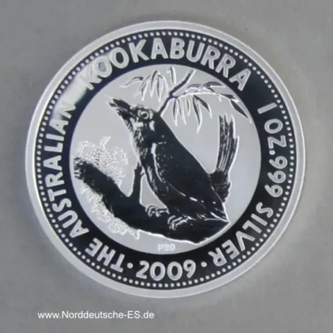Australien 1 oz Silber Kookaburra 20 Jahre Sonderausgabe 2009 (Motiv 1992)