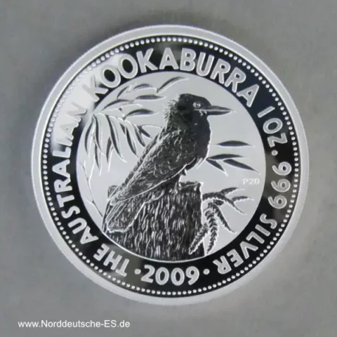 Australien 1 oz Silber Kookaburra Motiv 25 Jahre Sonderedition 1990-2015 Sonderausgabe 2009